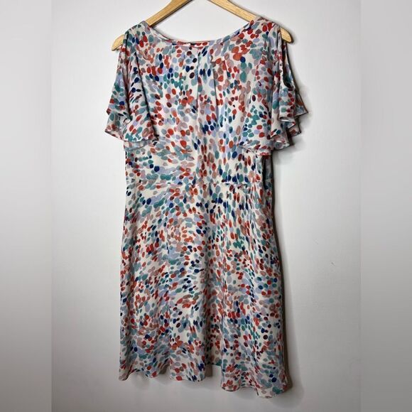 Anthropology Maeve fluttered  watercolor dress size small - Picture 3 of 7
